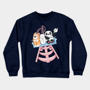 Riding Roller Coasters With Friends Crewneck Sweatshirt